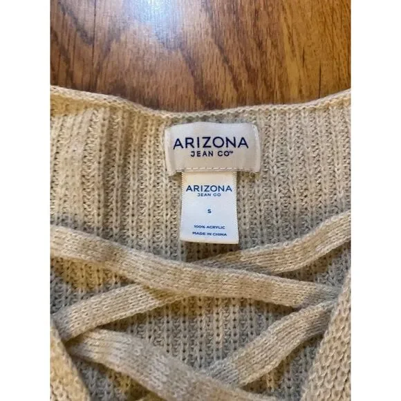 Arizona Jean Co. Women's beige long sleeve pullover sweater size small - Picture 5 of 7
